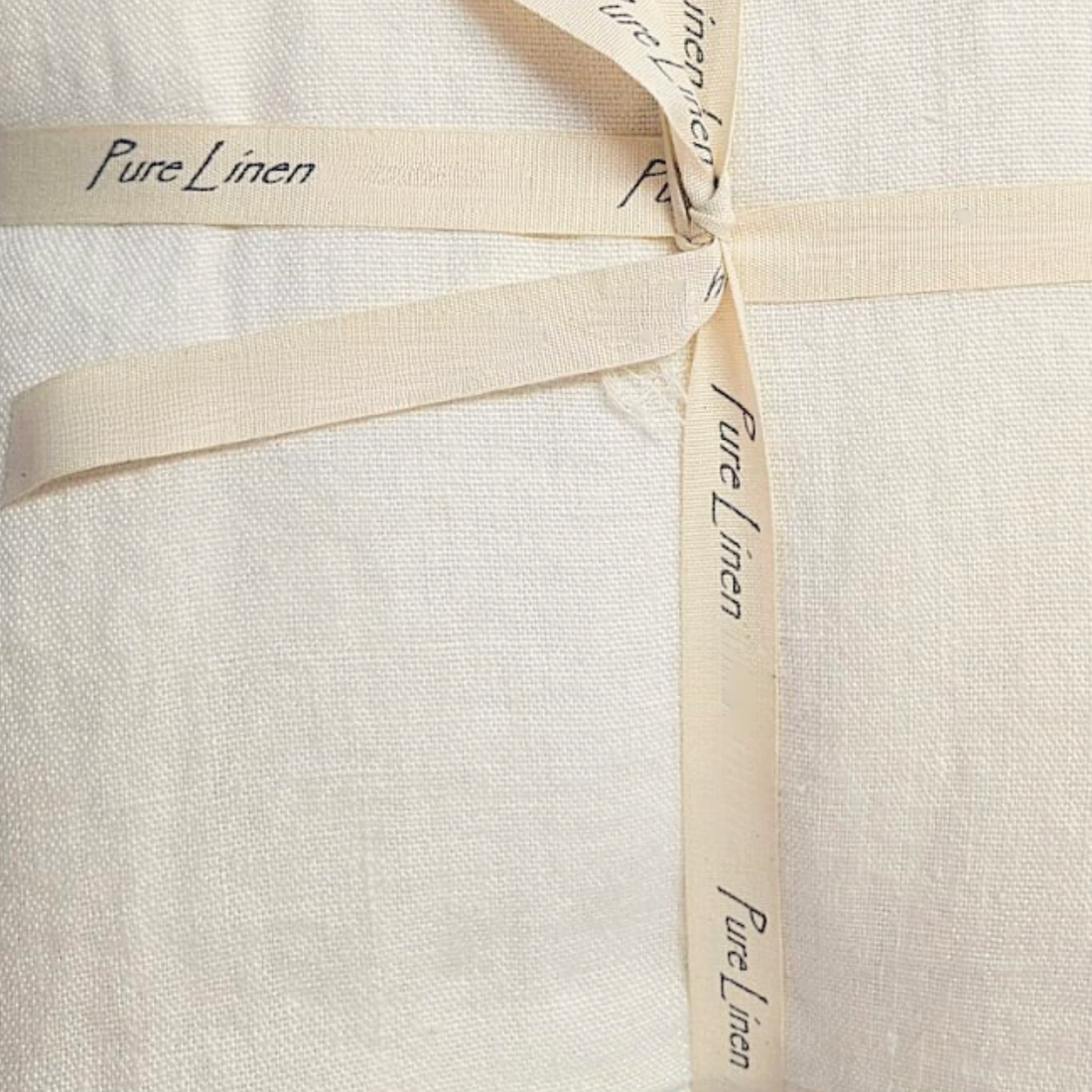 Close up of a linen quilt